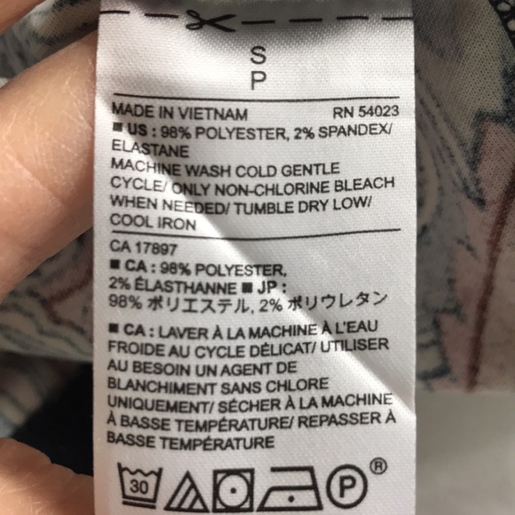 Banana Republic sleeveless navy print sheath dress NEW - Picture 10 of 11